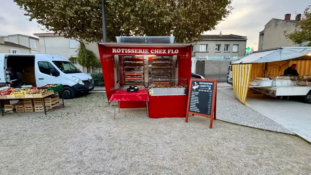 Poulet roti au marché saint vallier